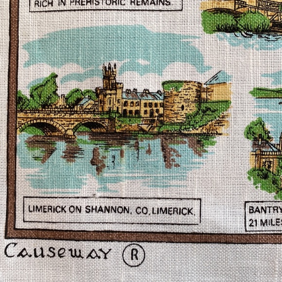Vintage Irish Tea Towel Circa 1970 - Picture 6 of 8